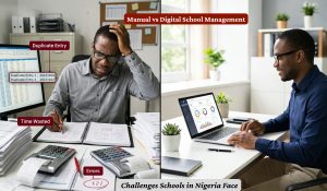 manual vs digital school management system in Nigeria