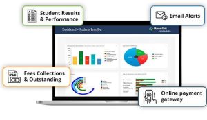 School management software dashboard in Nigeria showing student and fee management