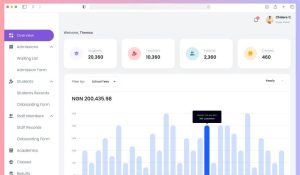 School management software dashboard in Nigeria showing student and fee management